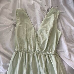 banana republic mint green flowy maxi dress